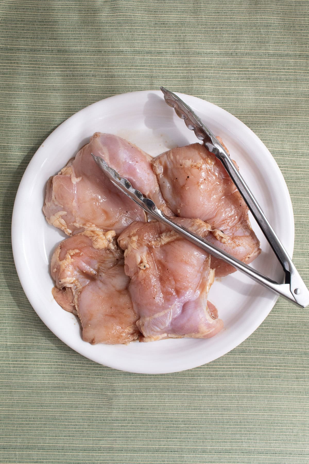 Marinated chicken ready for the grill.