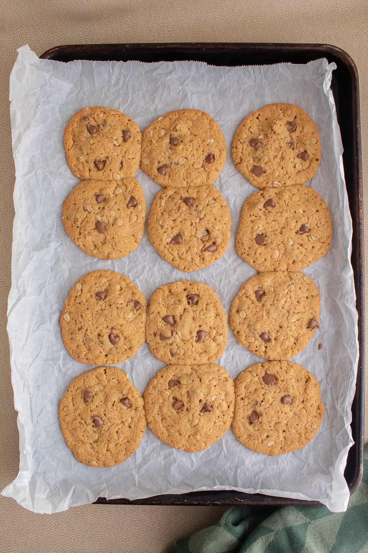 The cookies spread a bit while baking but are golden and slightly puffy.